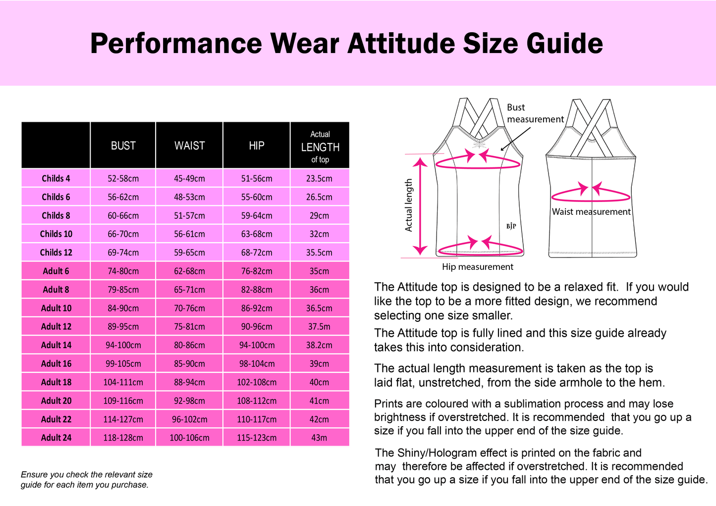 Child Performance Wear Attitude Top