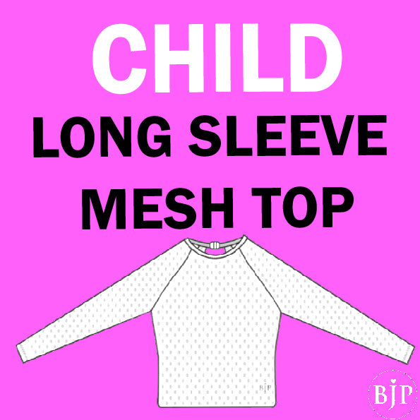Child Performance Wear Long Sleeve Mesh Top