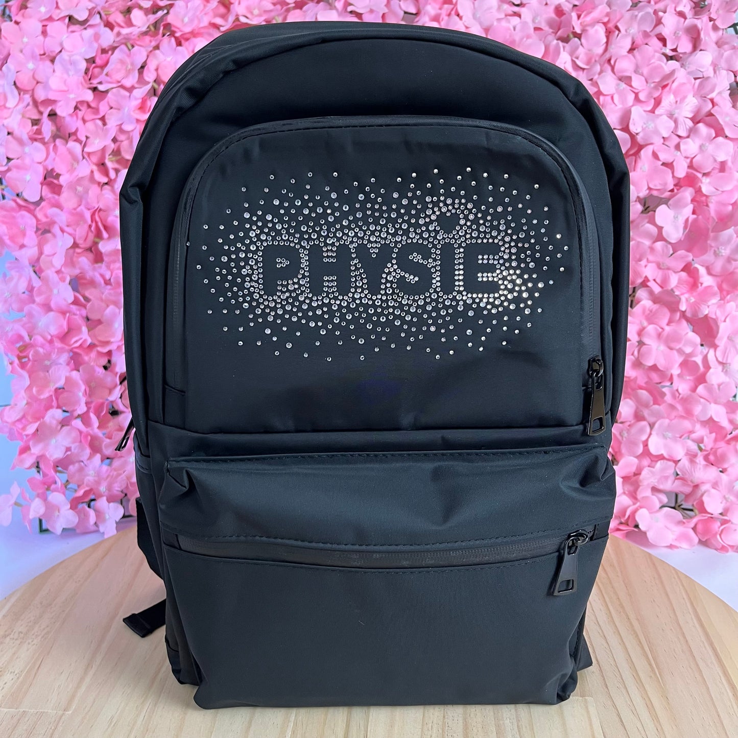 Black Rhinestone Backpack