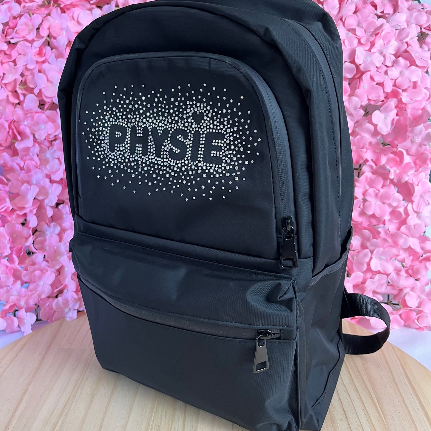 Black Rhinestone Backpack