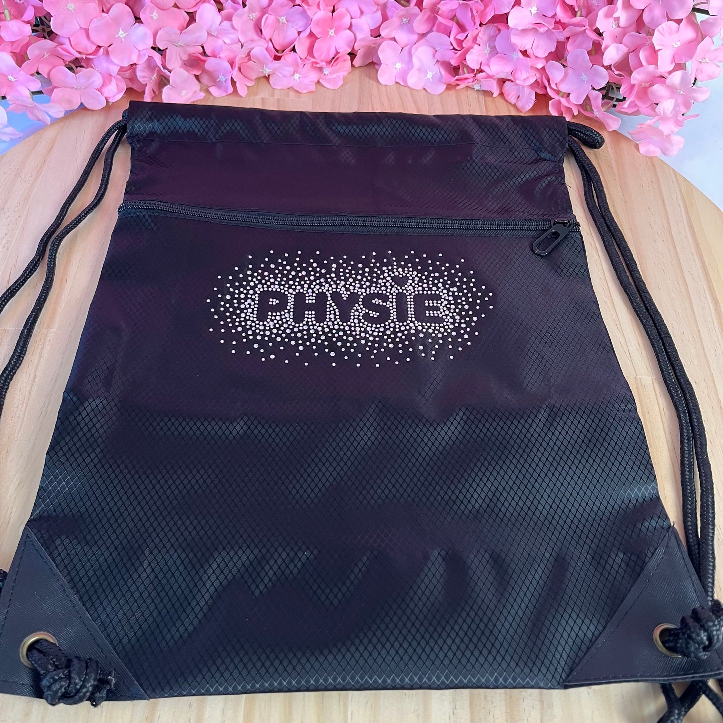 Rhinestone Drawstring Bag