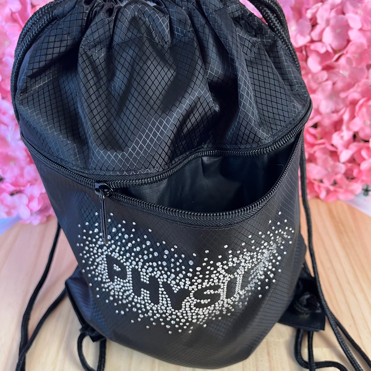 Rhinestone Drawstring Bag