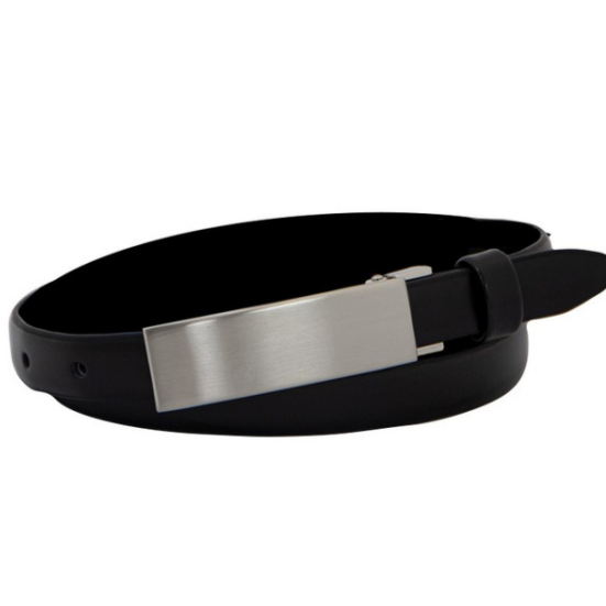 Black leather belt