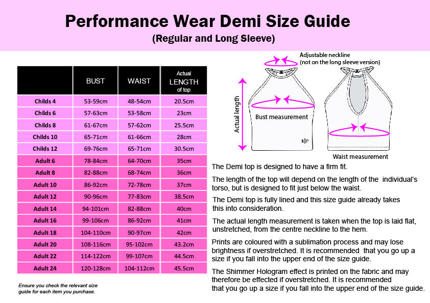 Adult Performance Wear Demi Top