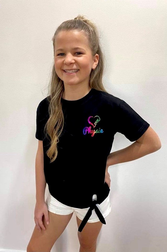 Girls T-shirt with tie-up