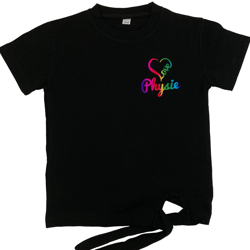 Girls T-shirt with tie-up